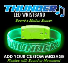Thunder Sound Music Motion Activated Glow Light Bracelets